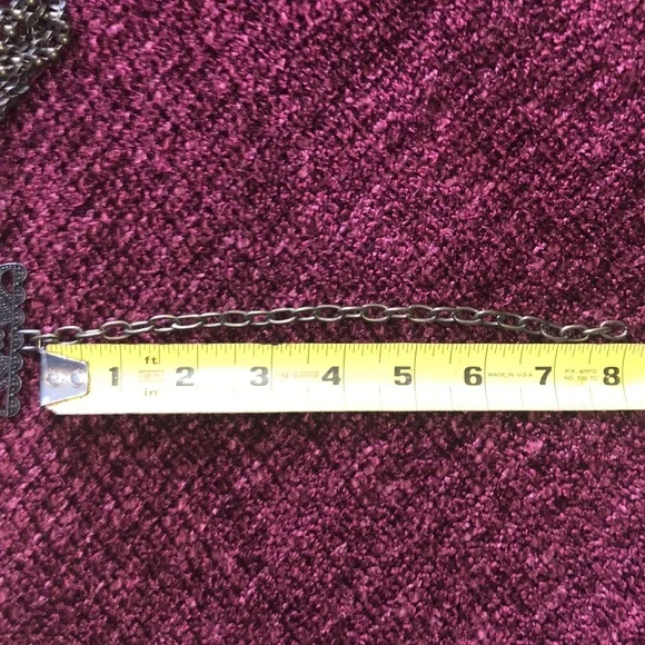 Chain Bronze Belt Featuring Orange Jewels - Picture 10 of 10